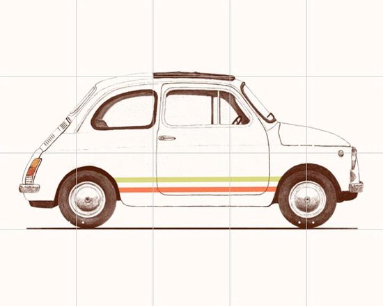 IXXI Fiat 500 - Wanddecoratie - Vintage