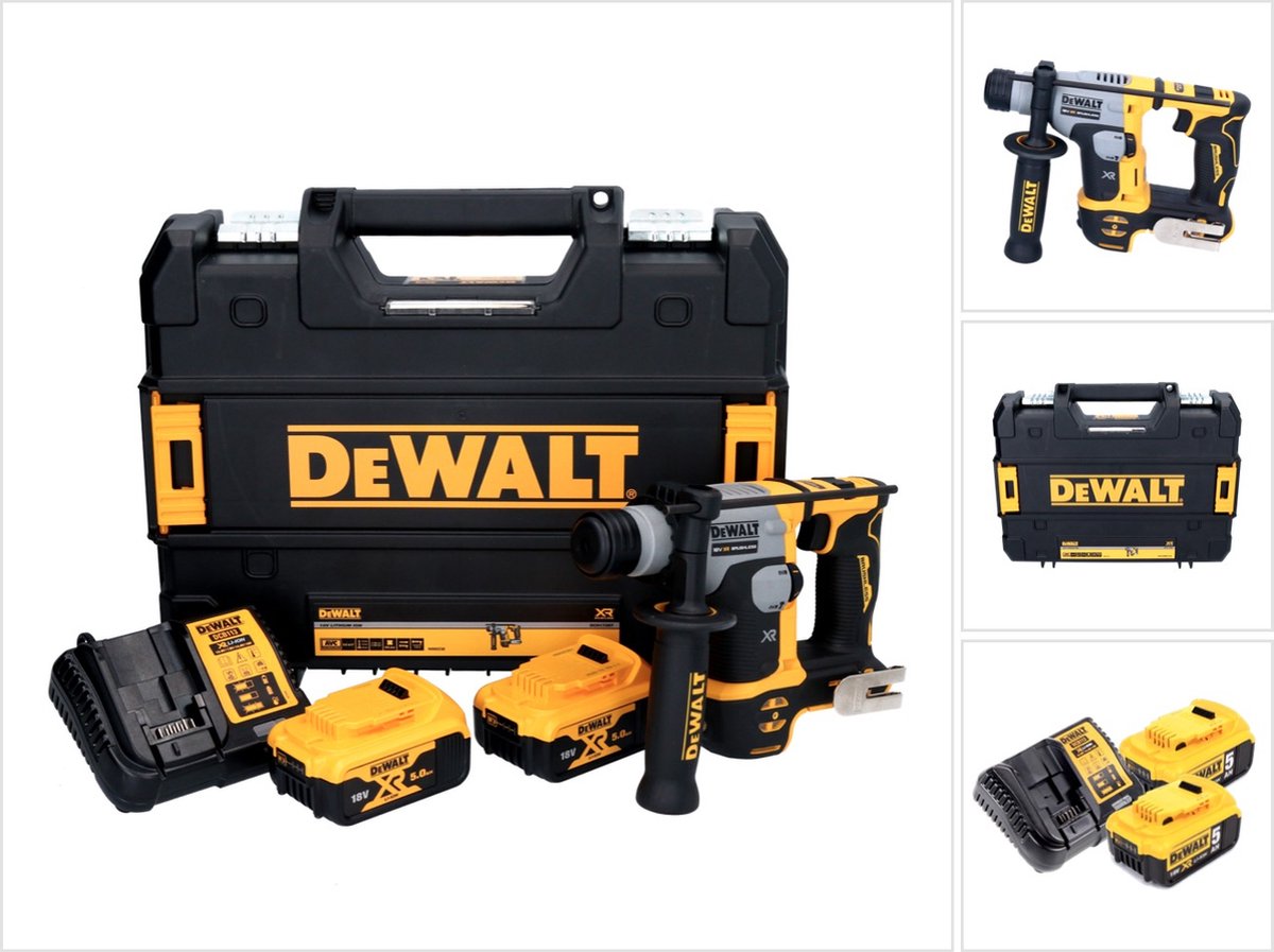 DeWalt DCH 172 P2 Accu boormachine 18 V 16 mm 1,4 Joule SDS plus Brushless + 2x accu 5.0 Ah + lader + TSTAK