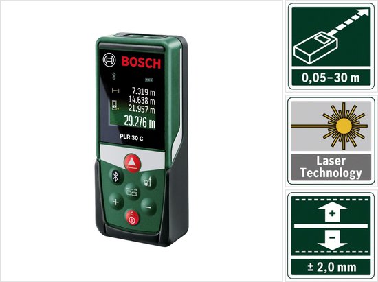 Bosch PLR 30 C T l m tre Port e jusqu 30 m tres Bluetooth