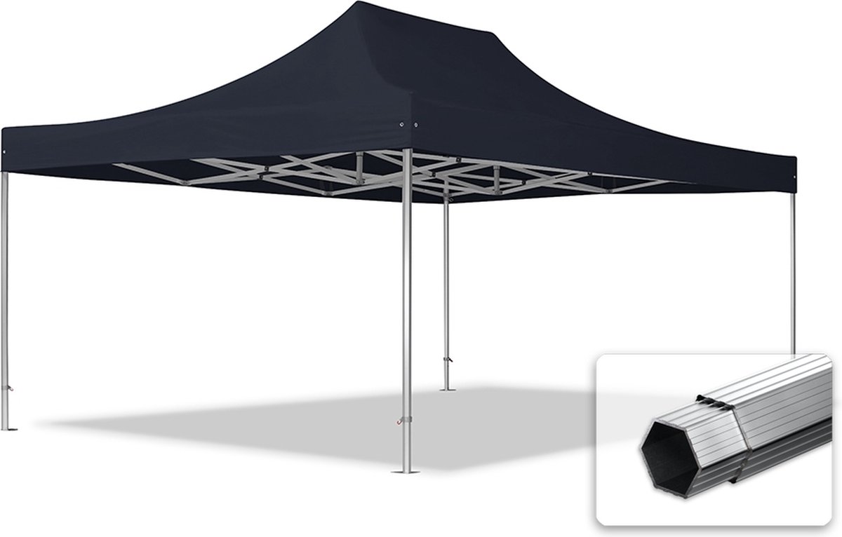 4x6 m Easy Up partytent Vouwpaviljoen PROFESSIONAL alu 50mm, zwart