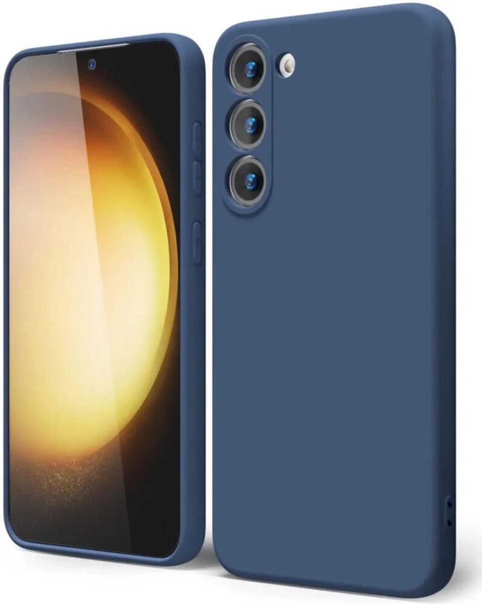 Hoesje met Camera Bescherming Geschikt voor Samsung Galaxy S23 | Back Cover | Dun | Flexibel TPU | Donkerblauw