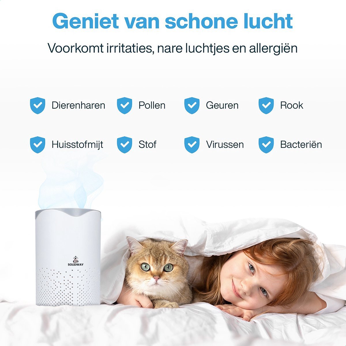 Luchtreiniger met Ionisator – Air Purifier met HEPA Filter – Clean Air – Luchtzuiveraar met UV – Incl. Extra Luchtfilterset — afbeelding 2