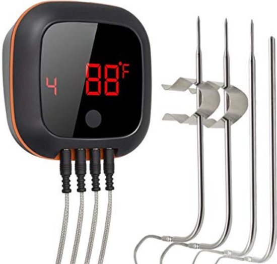 Thermometer BBQ INKBIRD IHT-2PB Ultrafast Bluetooth | De #1 in Binnen & Buitenhaarden