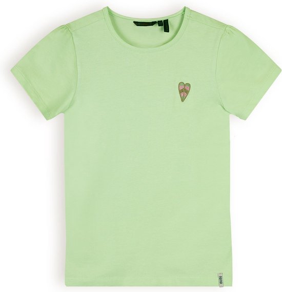 Meisjes t-shirt basic - Kono - Spring groen