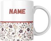 Beker met naam, mok personaliseren, thee / koffie tas als cadeau voor vriendin, dochter, moeder, zus, collega, vader, verjaardag, werk, kantoor