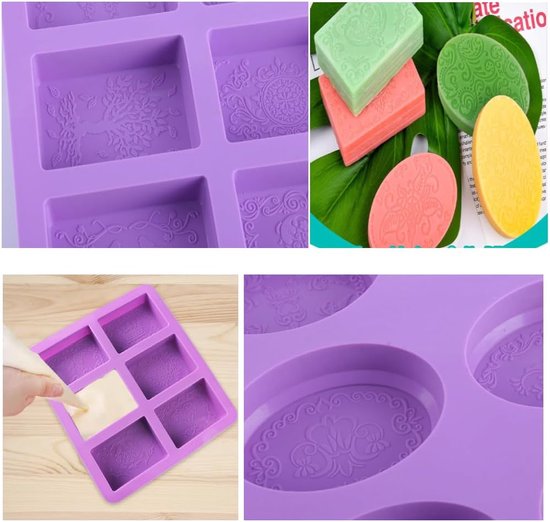 D0017 Moule à Savon En Silicone, Moules à Pain, Rectangle De Rose