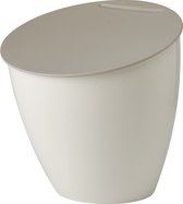 Poubelle Mepal Calypso – 2,2 litres – Poubelle à poser avec couvercle – Poubelle durable – Blanc nordique