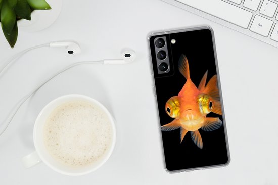 Coque Samsung Galaxy S21 - Poisson rouge - Animaux aquatiques - Yeux - Siliconen