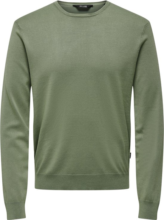 Only & Sons Trui Onswyler Life Reg 14 Ls Crew Knit N 22020088 Hedge Green Mannen Maat - L