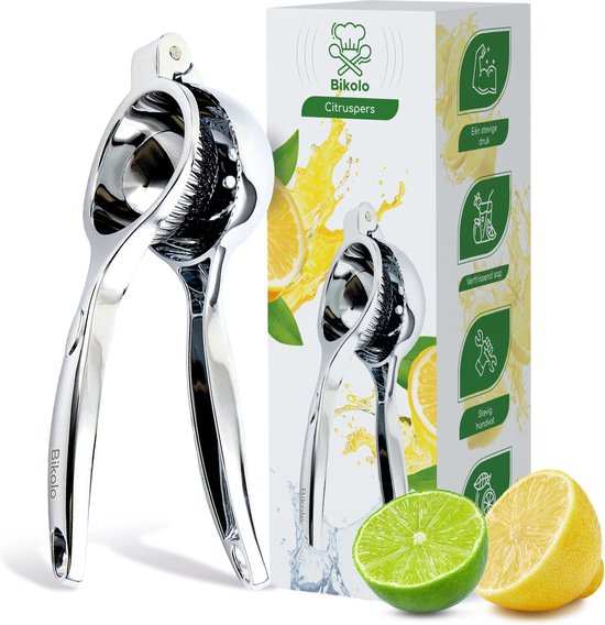 Bikolo® - Citruspers Handmatig - Citroenpers - Limoenpers - Fruitpers - Lemon Squeezer + E-Book Kookboek