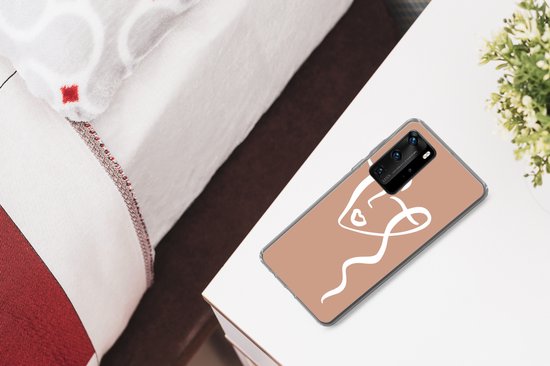 Coque Huawei P40 Pro - Femme - Visage - Abstrait - Siliconen
