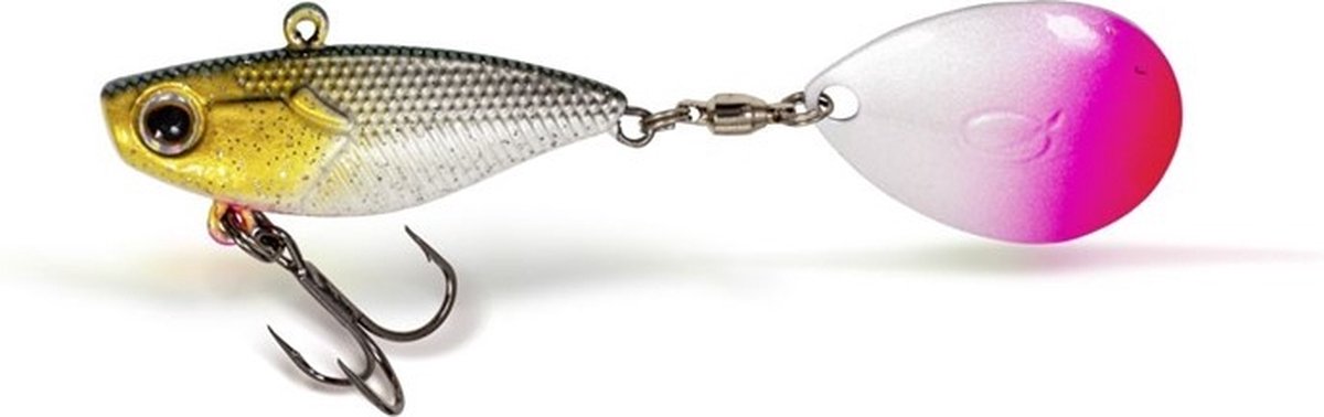 Quantum Spin Jig UV Active 14g 3.7cm - Kleur : Ghost
