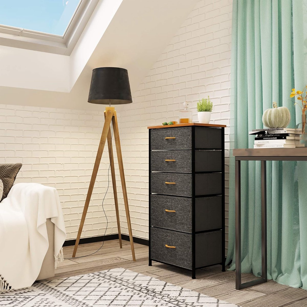 Commode met laden, kast met 7 laden van stof, opbergcommode, industriële stijl voor... | bol Commode met laden, kast met 7 laden van stof, opbergcommode, industriële stijl voor... | bol