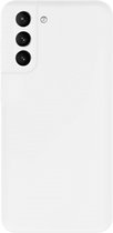 Telefoonglaasje Hoesje Geschikt voor Samsung Galaxy S22 - Siliconen - Wit - Beschermhoes - Case - Cover