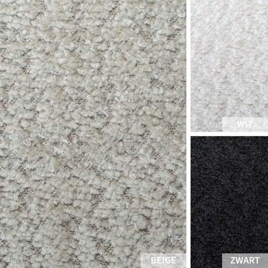 Bronx71® Pouf scandinave Denver bouclé taupe