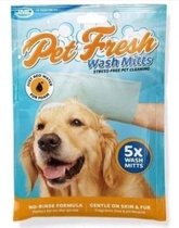 Pet Fresh Huisdieren Washandshoen, 5 pack, Washand voor Honden, Katten, Vachtverzorging