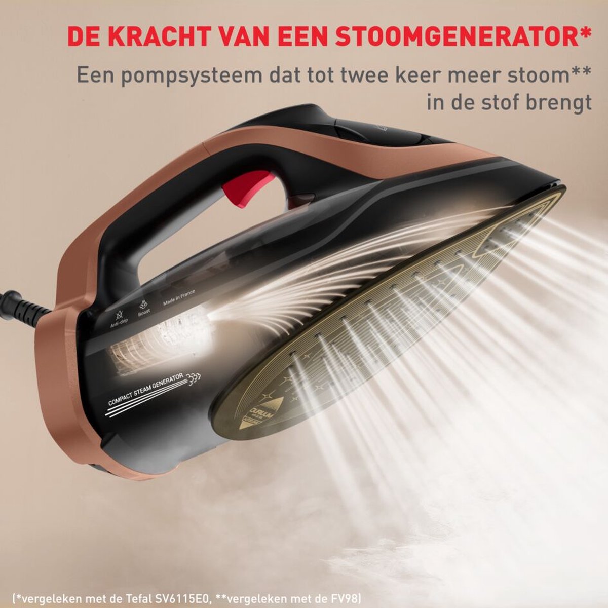 Tefal Ultimate Power Pro FV9E50 - Stoomstrijkijzer - Extra Krachtig - Automatische Uitschakeling - 3200W thumbnail 6