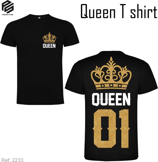 T shirts King and Queen T-shirts, shirts for couples, partner look, suitable for, with 'King' or 'Queen' print
