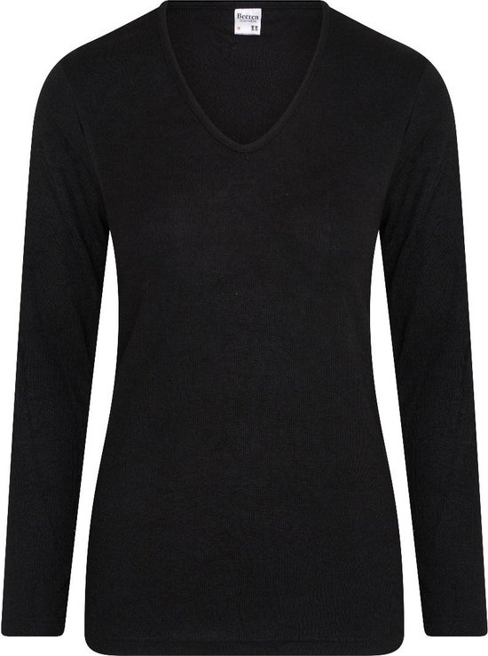 Beeren Dames thermo shirt Lange mouw - Thermo ondergoed dames - Diepe hals - Thermisch - Zwart / XXL — afbeelding 4