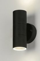 Lumidora Wandlamp 71571 - Voor buiten - LIVERPOOL - 2 Lichts - GU10 - Zwart - Metaal - Buitenlamp - Badkamerlamp - IP44