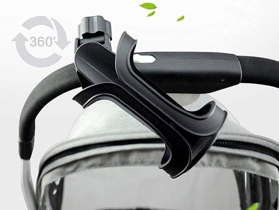 Universele Bekerhouder - Buggy Bekerhouder - Cupholder Kinderwagen - Wandelwagen flessenhouder - 360 graden rotatie - Eenvoudig te Monteren - drinkwater - bekerhouder - snelsluiting - universeel - voor fietsen, mountainbikes, kinderwagen en rolstoel van MyFriend — afbeelding 3
