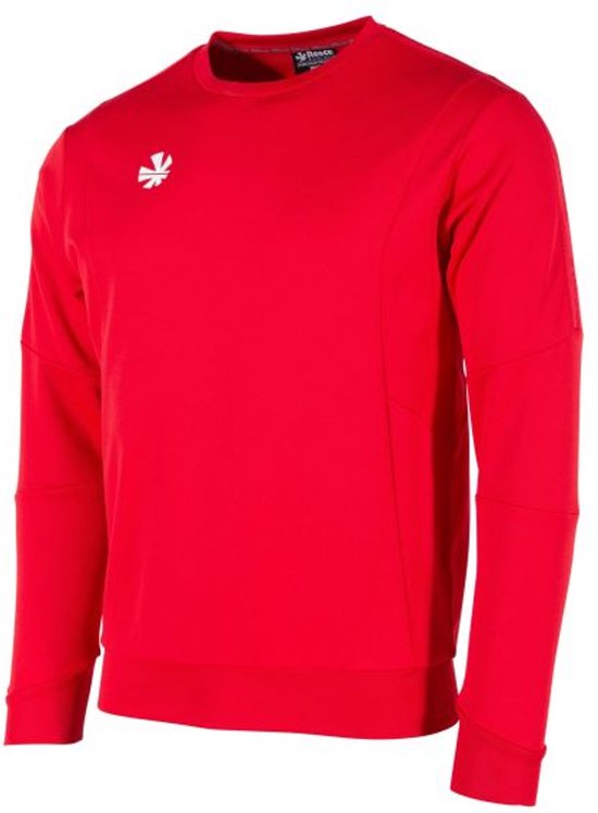 Rode sporttrui met ronde hals en wit Reece-logo op de rechterborst.