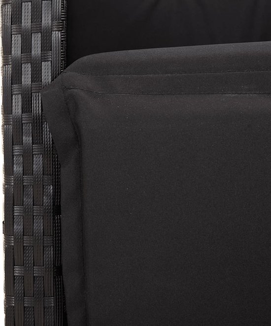 vidaXL-Ensemble de jardin 9 pièces-poly-rotin-noir