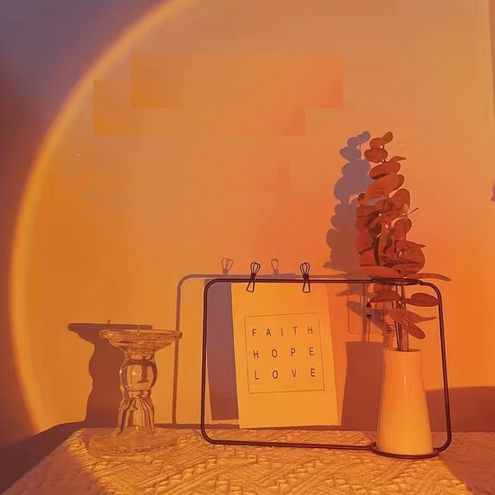 Lampe Nivard Sunset - Lampe de projection - Projecteur - Arc-en-ciel - Lampe solaire - Lampe Golden Hour - Tiktok