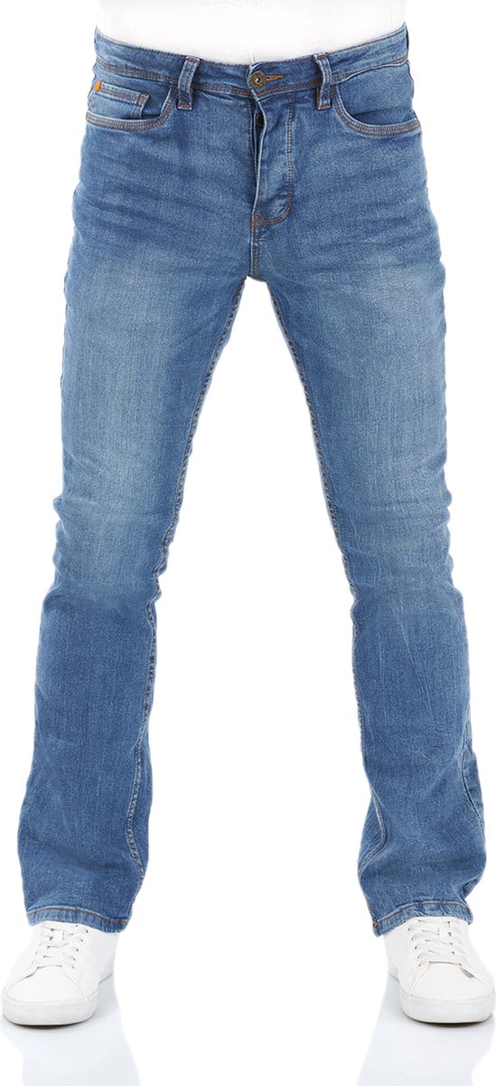 riverso Heren Jeans Broeken RIVFalko bootcut Fit Blauw Volwassenen Denim Jeansbroek