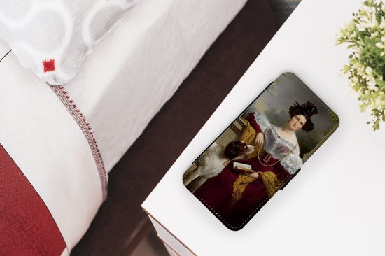 Étui pour téléphone iPhone 8 Bookcase - Portrait d'Alida Christina Assink - Peinture de Jan Adam Kruseman - Avec compartiments - Étui portefeuille avec fermeture magnétique