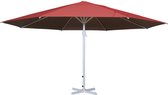 Parasol Meran II, marktparasol, Ø 5m polyester/aluminium stok wit 28kg ~ rood zonder voet