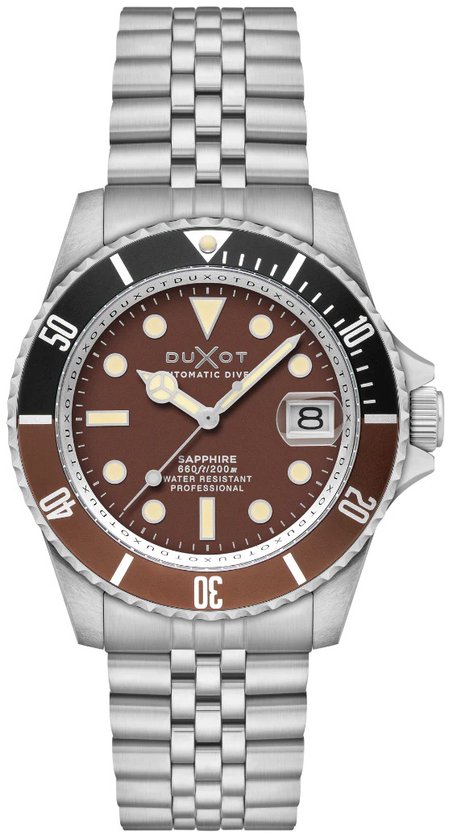Duxot DX-2057-99 Chocolate Brown Atlantica Diver automatisch horloge