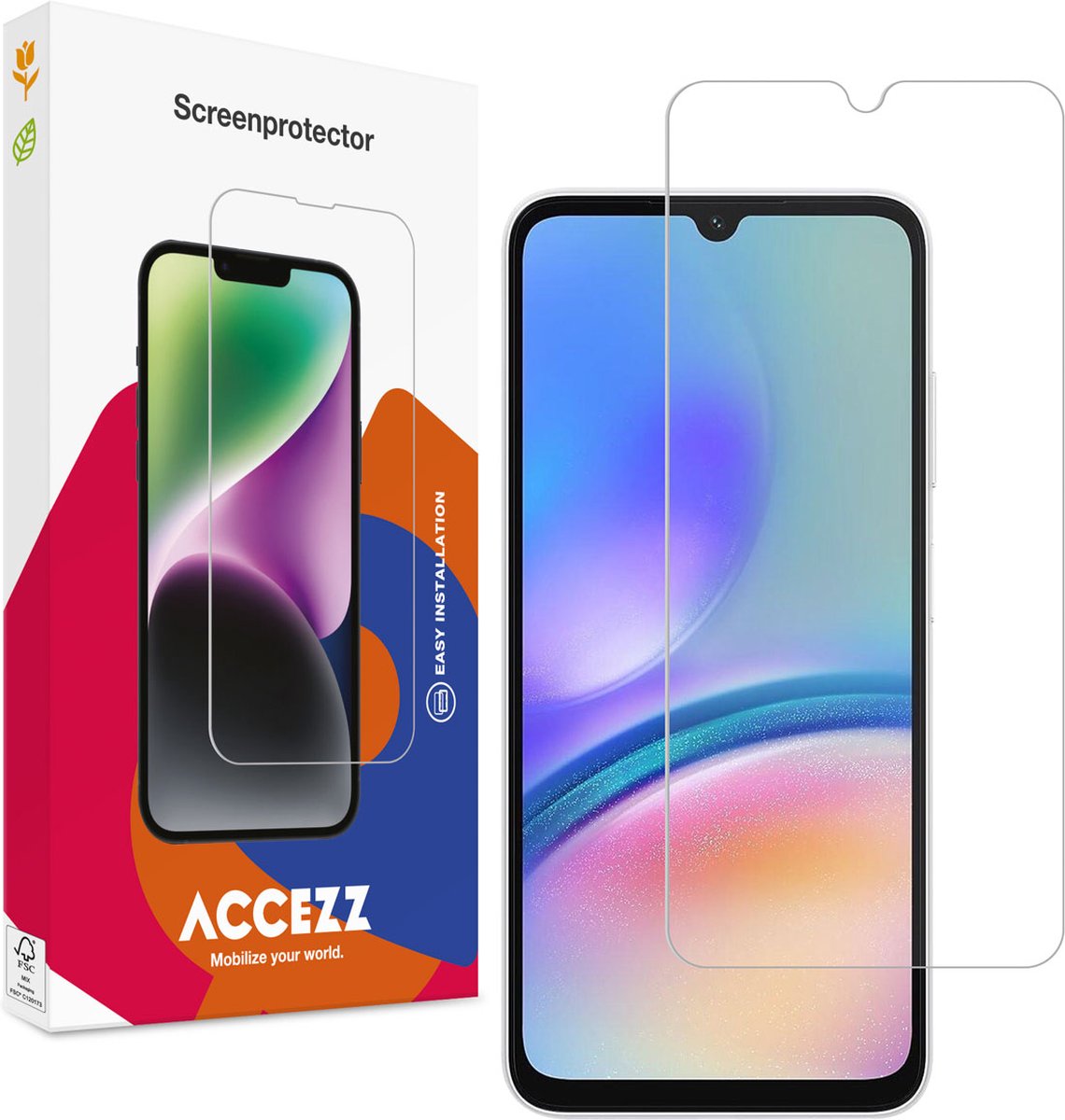 Accezz Screenprotector Geschikt voor Samsung Galaxy A05s - Accezz Gehard Glas Screenprotector