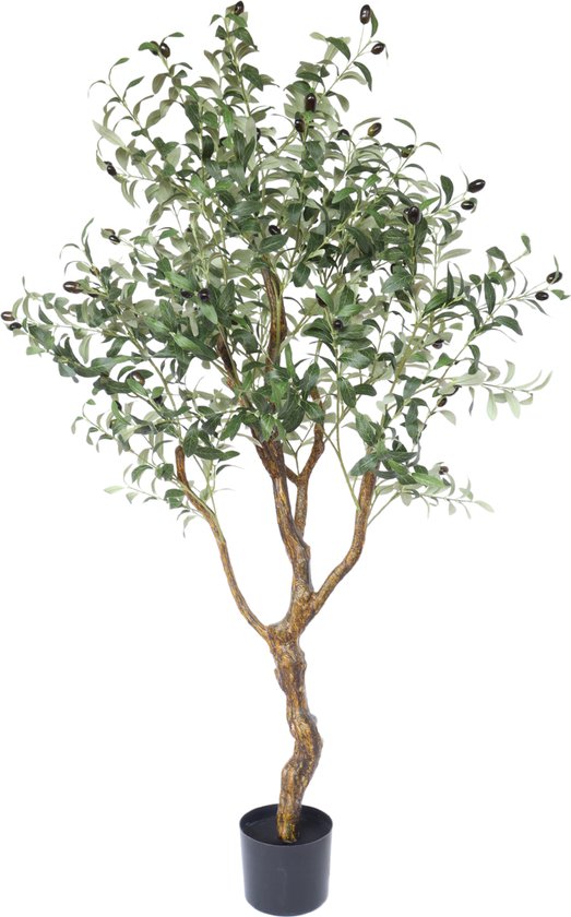 Kunst Olijfboom 150 cm | Olijf Kunstplant | Kunstplanten voor Binnen | Nep Olijfboom | Valse Olijfboom