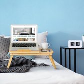 Laptoptafel voor bed, opvouwbare bedtafel,Laptoptafel for your bed, inklapbare laptoptafel - ontbijttafel met inklapbare poten 49 x 61 x 30 cm