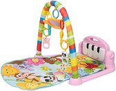 Velox Speelkleed baby met boog- Speelmat met boog - Activiteitenboog - Activiteitenboog voor baby's - 75 x 63 x 50 cm - Roze