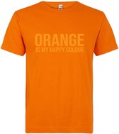 Orange is my Happy Color Oranje T-shirt - nederland - holland - koningsdag - wk - ek - dutch - grappig - unisex