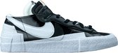 Nike Blazer Low X Sacai Blk Lakleder Zwart - Streetwear - Volwassen