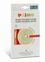 PRIMO - 12 Jumbo kleurpotlood 3-zijdig 5.5mm in doos