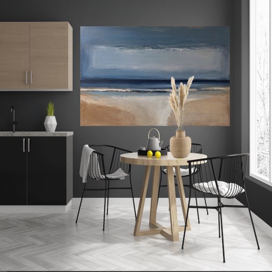 Affiche abstraction plage - Décoration murale minimalisme - Affiche plage - Décoration murale rurale - Affiche salon - Décoration murale salon - 90 x 60 cm