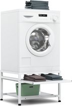 Bodo® - Rehausseur de machine à laver - Rehausseur de machine à laver avec étagère extensible - Meuble de machine à laver - Socle de machine à laver - Universel - Wit