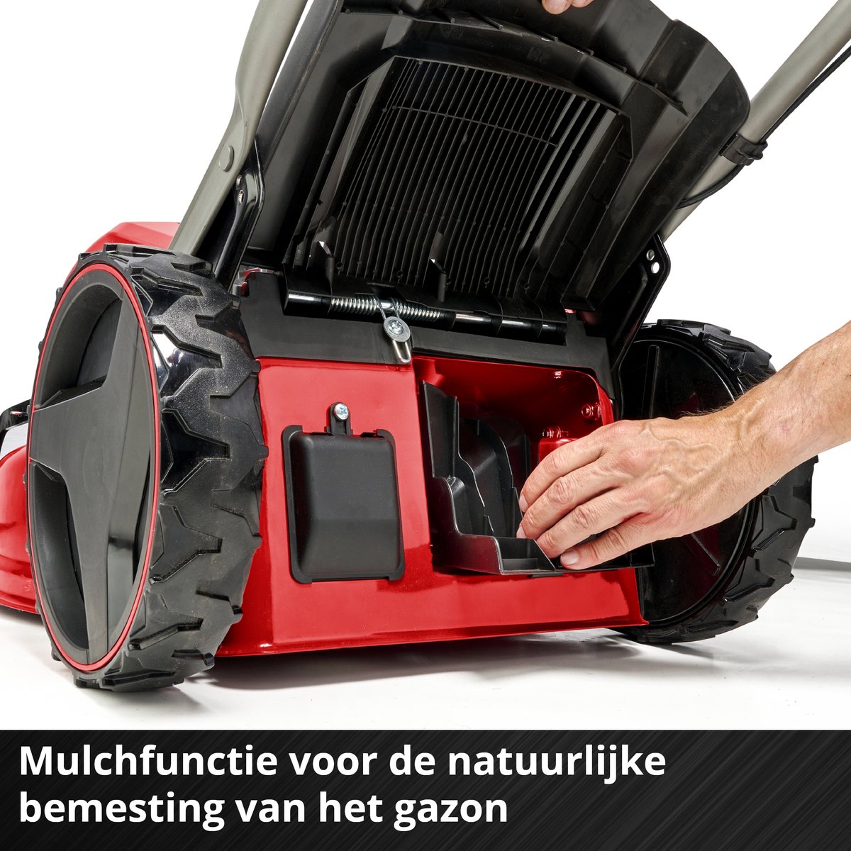 Einhell Professional Accu Grasmaaier GP-CM 36/52 S BL Li Kit - Power X-Change - 36 V/Li-ion - Maaibreedte: 52 cm - Aanbevolen gazonoppervlakte: tot 1200 m² - 65 L opvangzak - Maaihoogte: 25-80 mm - Incl. 4x 5.2 Ah Accu en 2x DUO-lader – foto 4