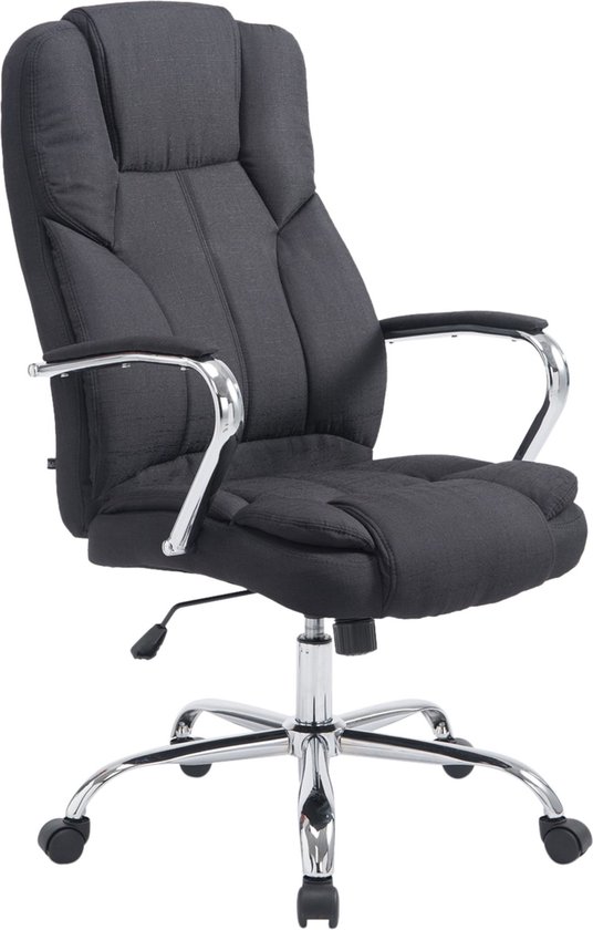 Chaise de bureau Clp XXL BIG Xanthos - Tissu - Noir