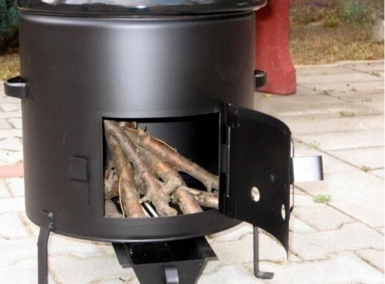 Buiten kookkachel-set 8liter.BUITEN KEUKEN! Houtkachel, HONGAARSE ketel 8L met deksel!!! BBQ Kookpan 8L Terras kachel. van MENASTYL — afbeelding 5