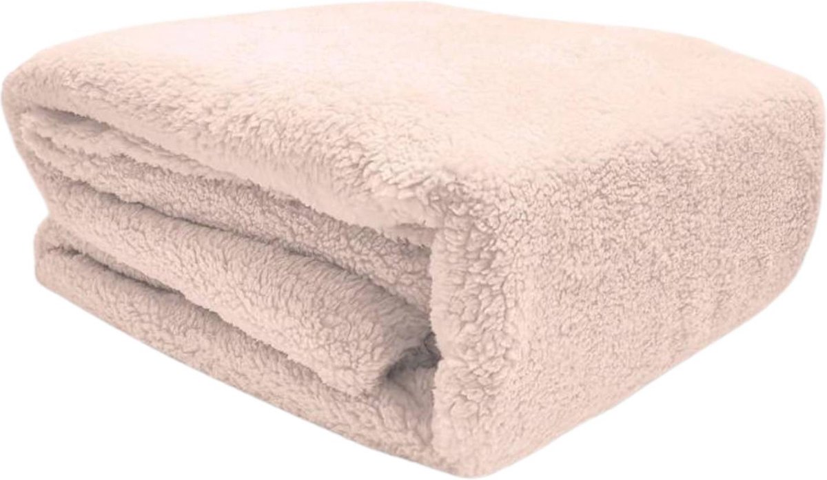Sleeps Zachte Teddy Hoeslaken Roze - 180 x 200 cm - Super Zacht