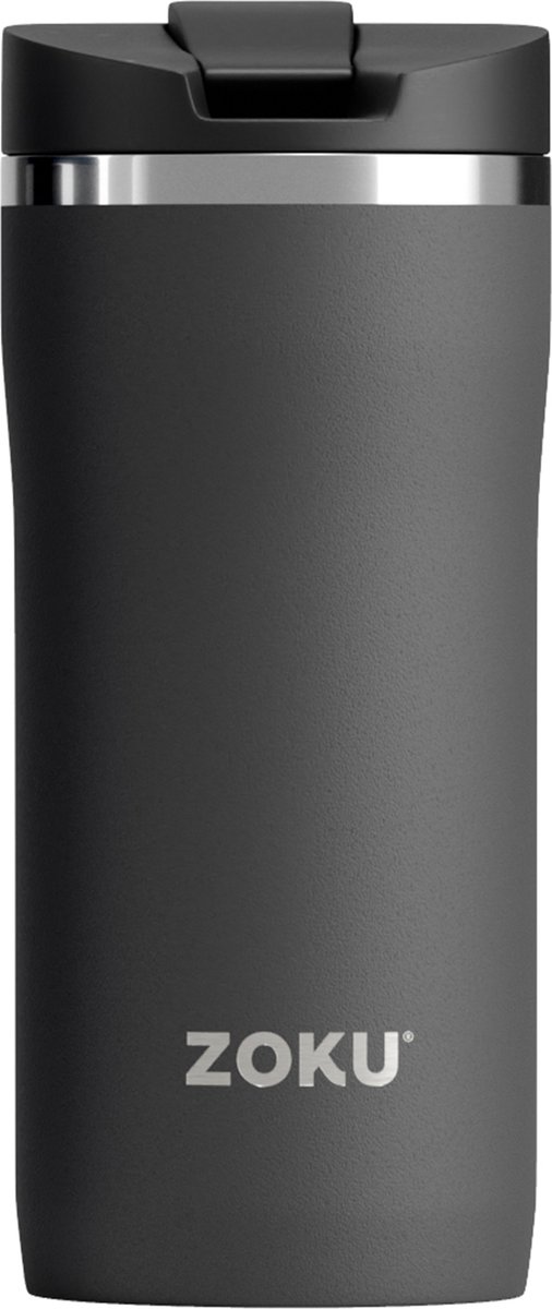 Thermosbeker, 355 ML, RVS/Polypropyleen, BPA vrij, Zwart- Zoku