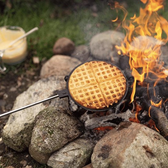 Esschert FF295 Wafelijzer - Wafelijzer BBQ - Geschikt voor open vuur - Extra lange steel van Esschert Design — afbeelding 5