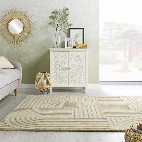 Zen wollen vloerkleed naturel/beige