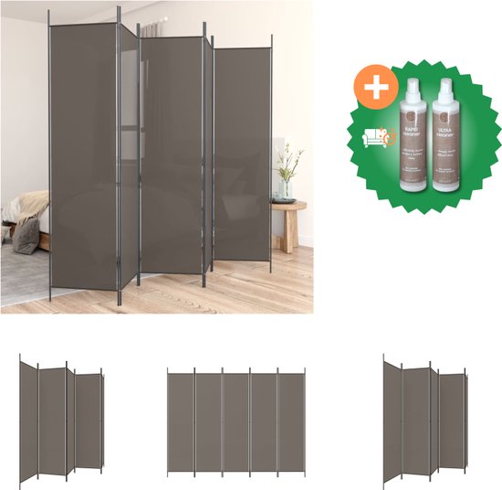 vidaXL Kamerscherm met 1 paneel 175x180 cm antraciet