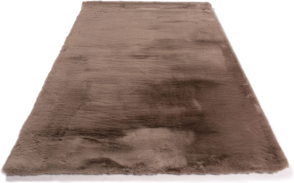 Super Zacht Hoogpolig Karpet - Bruin - 160x230cm - Vloerkleden - Tapijt - Vloerkleed